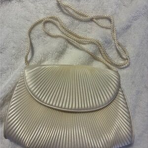 Elegant Vintage Satin Evening Bag, Shoulder Bag or Clutch
